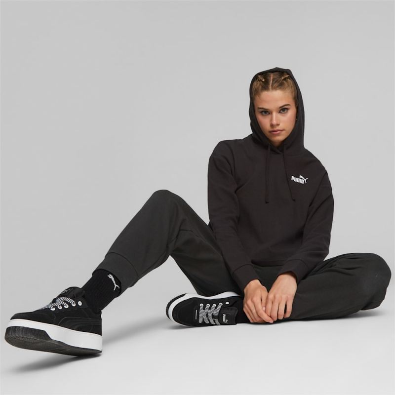 Puma | Women's ESS+ Cropped Hoodie - Black