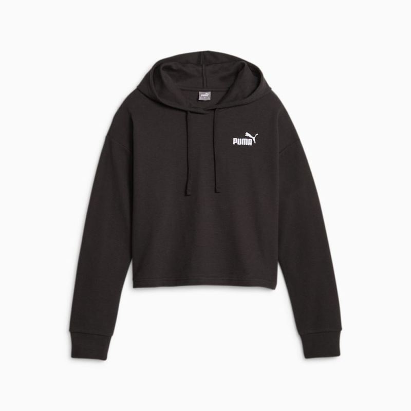 Puma | Women's ESS+ Cropped Hoodie - Black