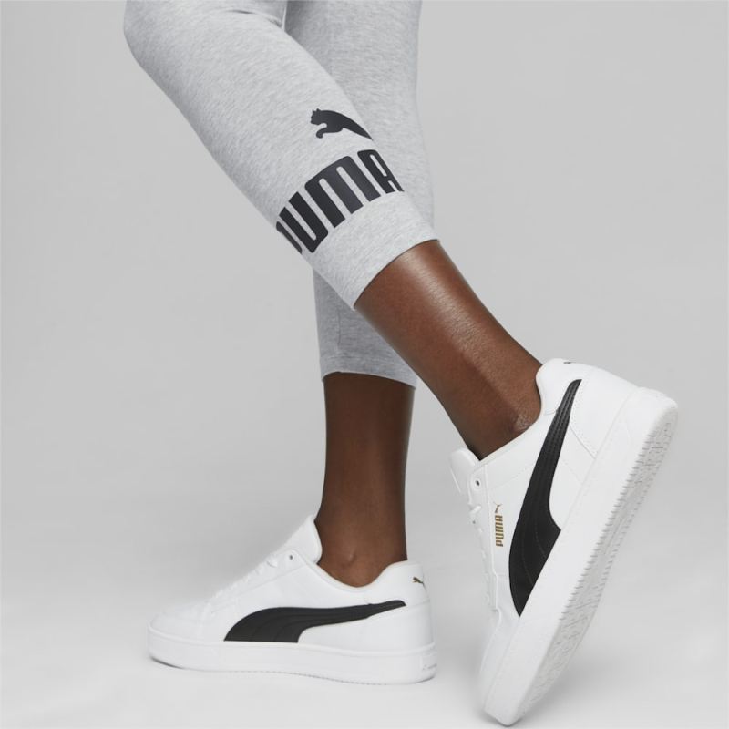 Puma | Women's Essentials 3/4 Logo Leggings - Light Gray Heather