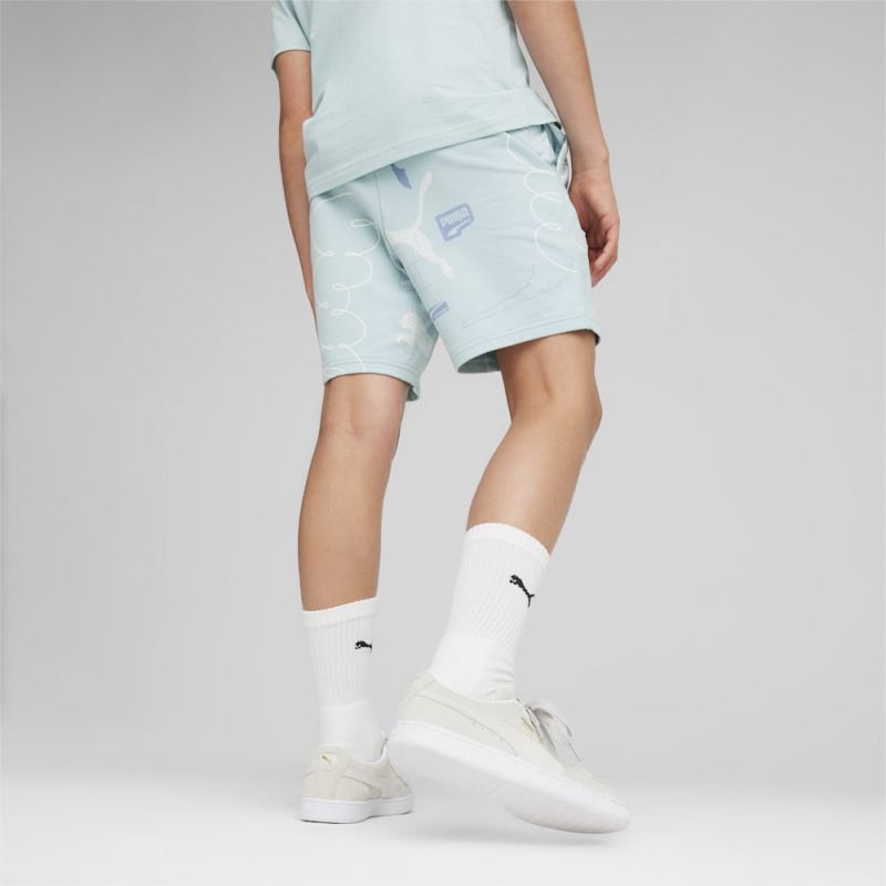 Puma | Boys CLASSICS BRAND LOVE Big Kids Shorts - Turquoise Surf