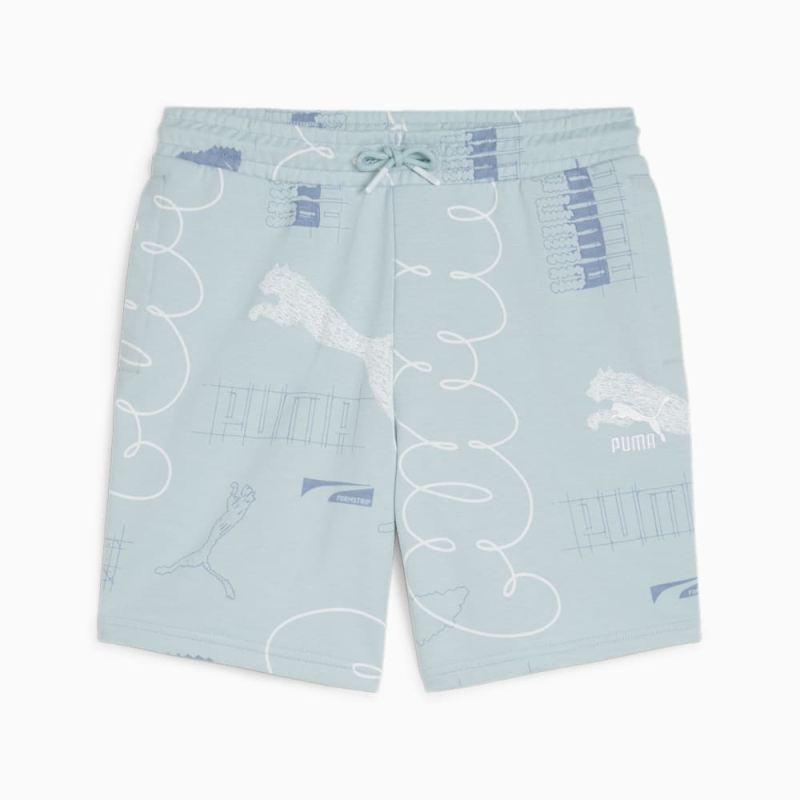 Puma | Boys CLASSICS BRAND LOVE Big Kids Shorts - Turquoise Surf