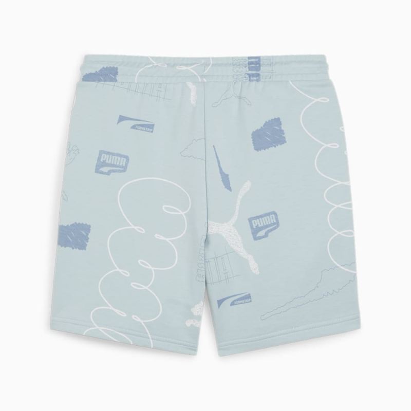 Puma | Boys CLASSICS BRAND LOVE Big Kids Shorts - Turquoise Surf