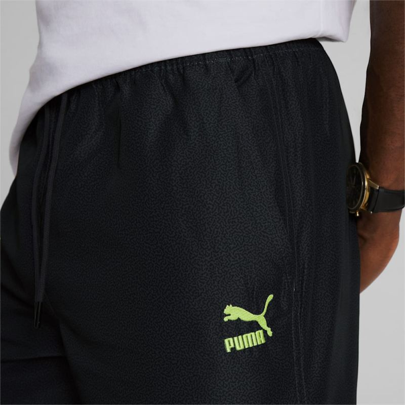 Puma | Men's Classics Daytona 6" Woven Shorts - Black-AOP