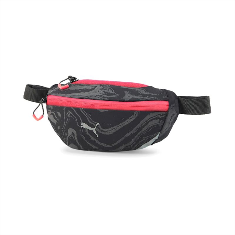 Puma | Women's Performance Running Classic Waist Bag - Black-Sunset Glow - Click Image to Close