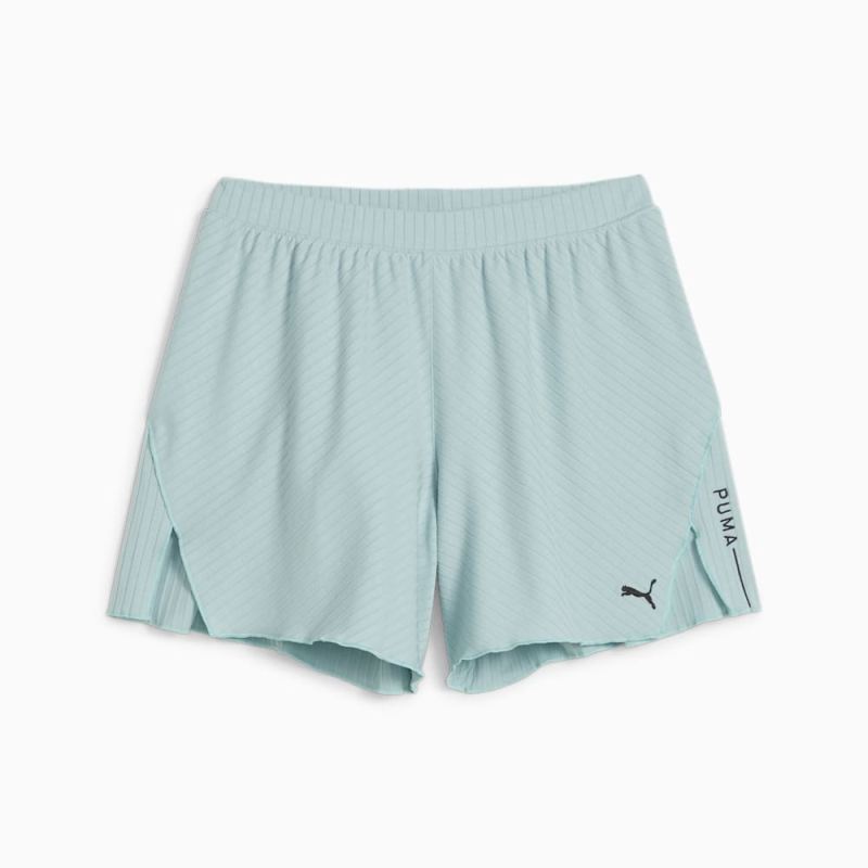 Puma | Women's UNWIND STUDIO Training Shorts - Turquoise Surf