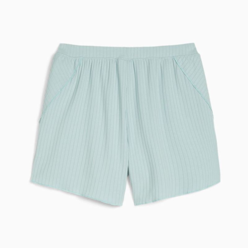 Puma | Women's UNWIND STUDIO Training Shorts - Turquoise Surf