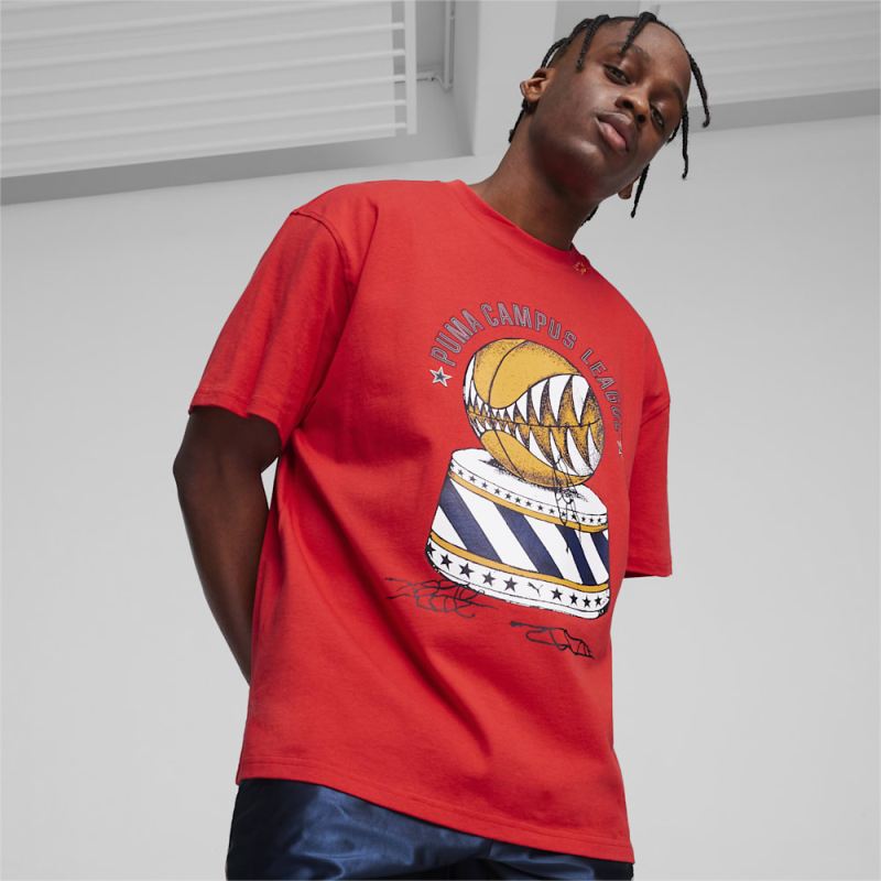 Puma | Men's SHOWTIME Puma | Men's HOOPS Tee III - For All Time Red