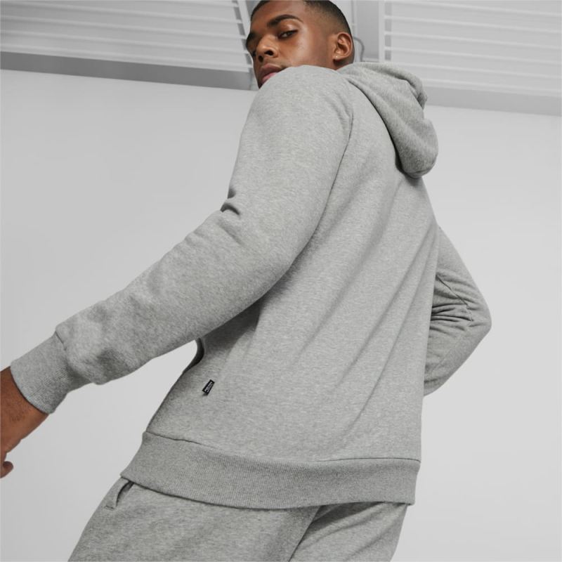 Puma | Men's ESS+ Logo Lab Hoodie - Medium Gray Heather