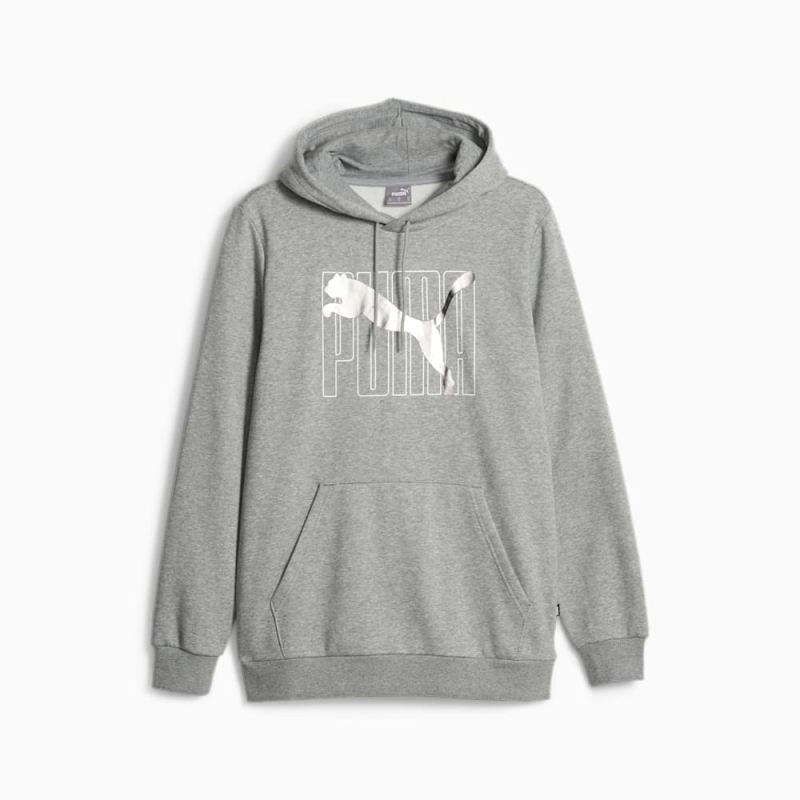 Puma | Men's ESS+ Logo Lab Hoodie - Medium Gray Heather