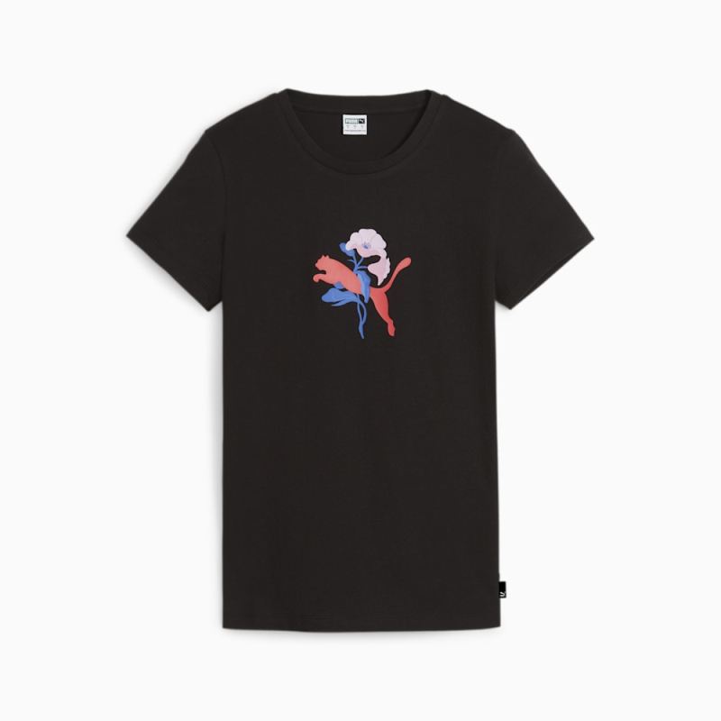 Puma | Women's GRAPHICS BLOSSOM DAY Tee - Black