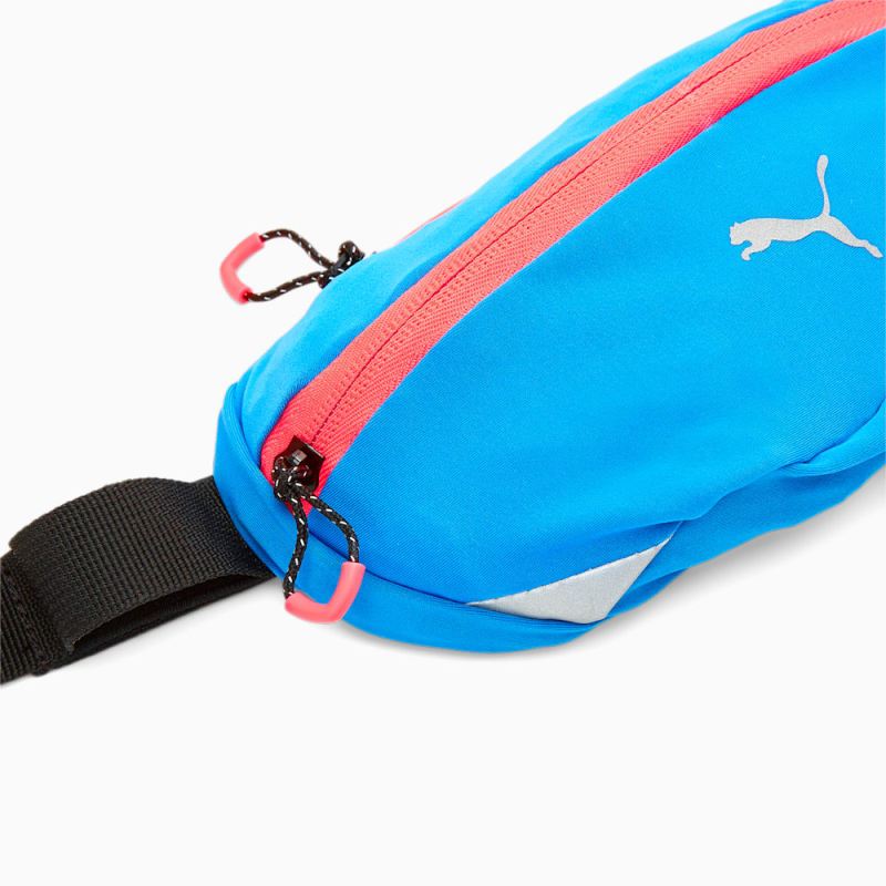 Puma | Men's Performance Running Classic Waist Bag - Concrete Gray-Icy Blue