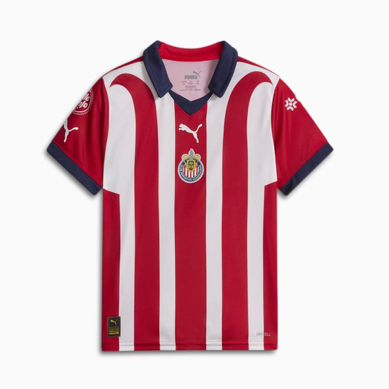 Puma | Girls Chivas 2023-2024 Home Replica Promo Big Kids Soccer Jersey - Red