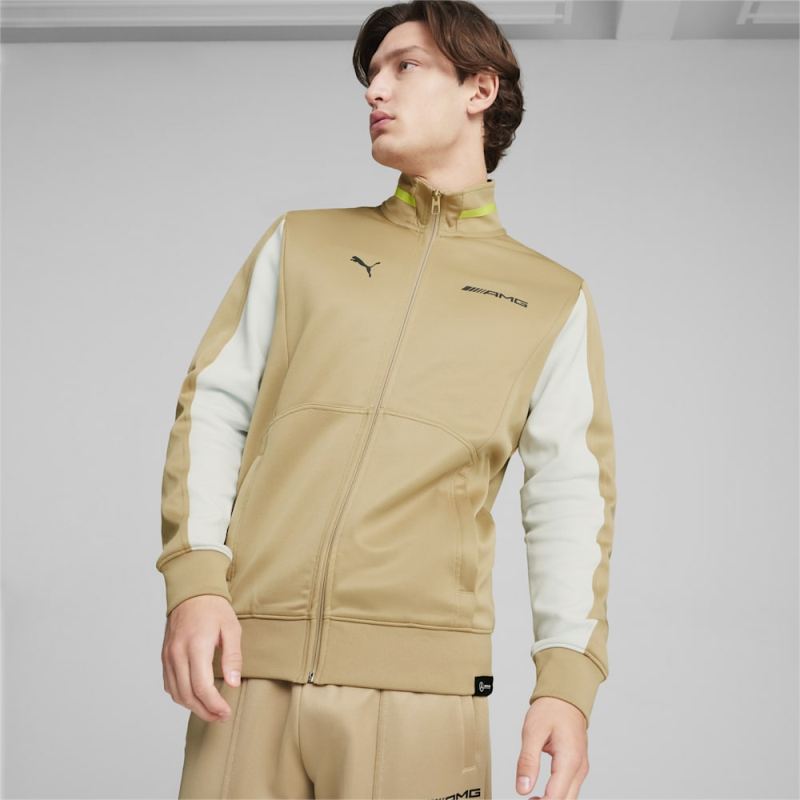 Puma | Men's Mercedes-AMG Motorsport Statement Track Jacket - Prairie Tan