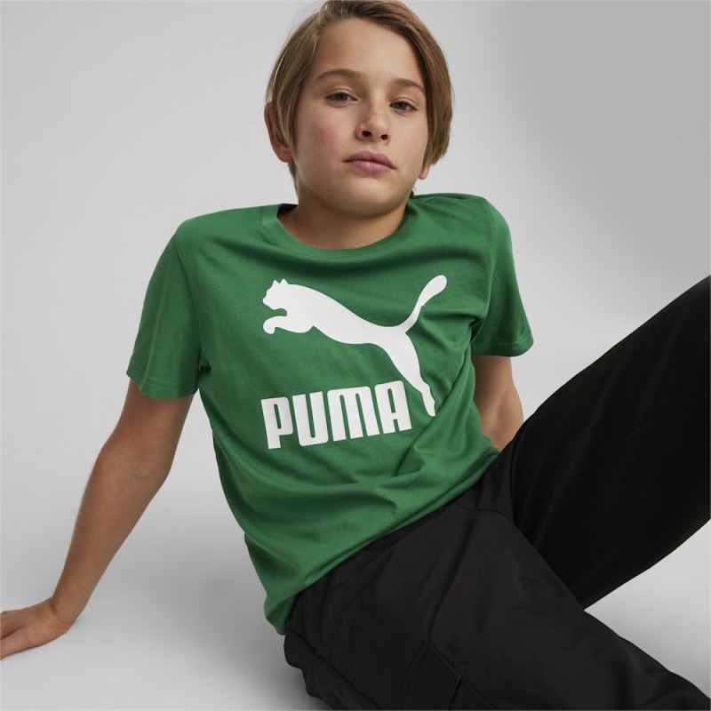 Puma | Boys Classics Kids Tee - Archive Green