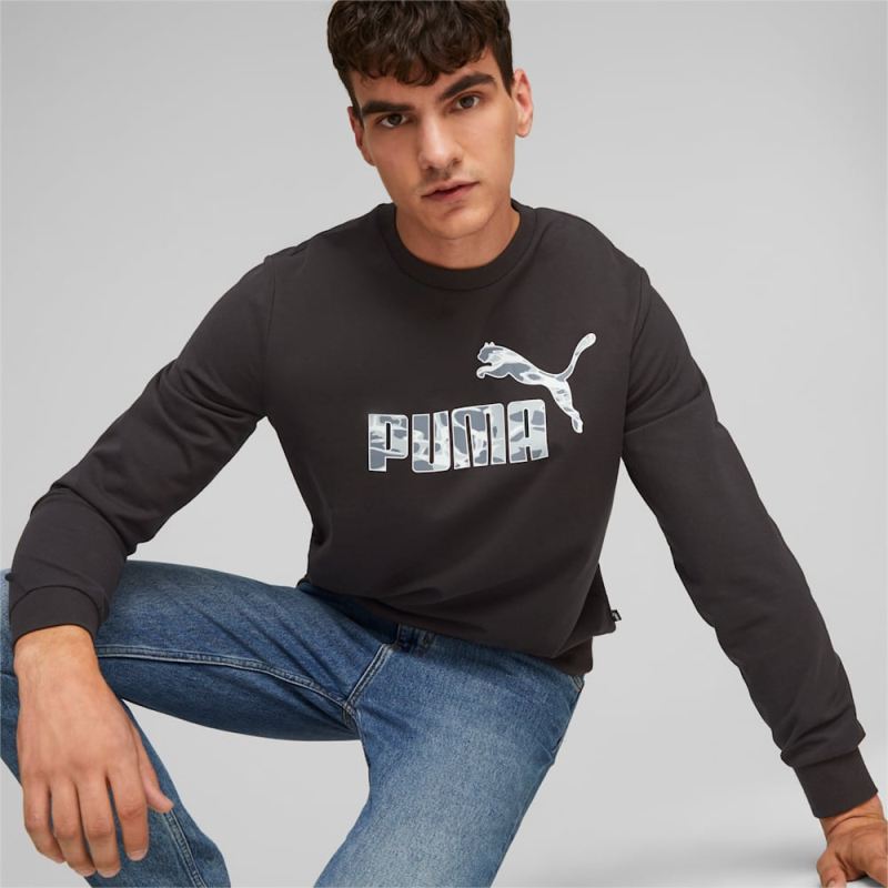 Puma | Men's Summer Splash Crew Neck Sweatshirt - Black