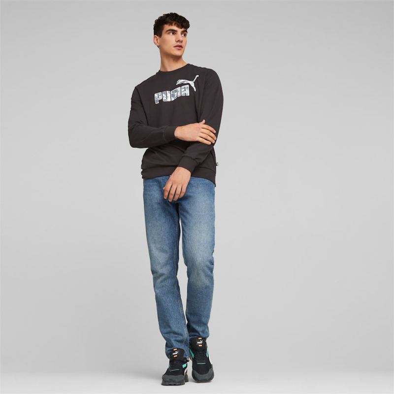 Puma | Men's Summer Splash Crew Neck Sweatshirt - Black