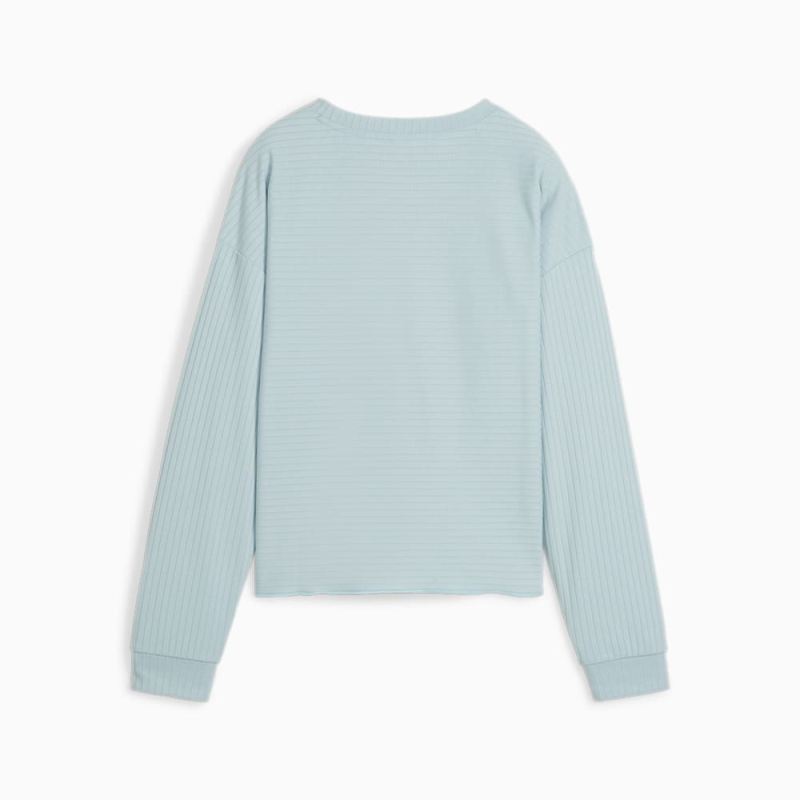 Puma | Women's UNWIND STUDIO Pullover - Turquoise Surf