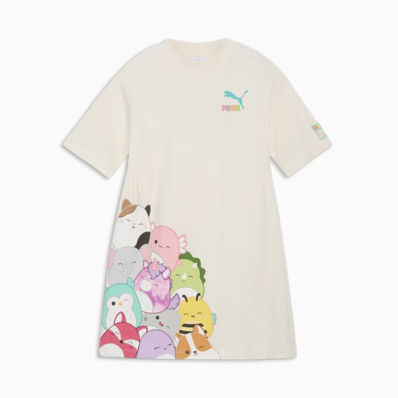 Puma | Girls Puma | Girls x SQUISHMALLOWS Big Kids T-Shirt Dress - WARM WHITE