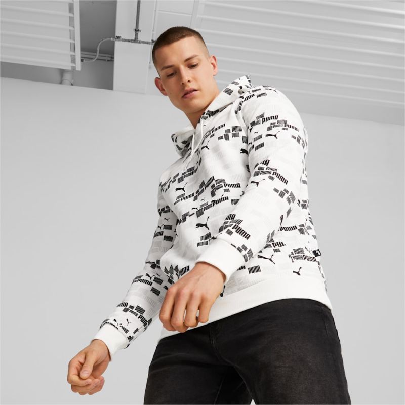 Puma | Men's ESS+ LOGO LAB Hoodie - White