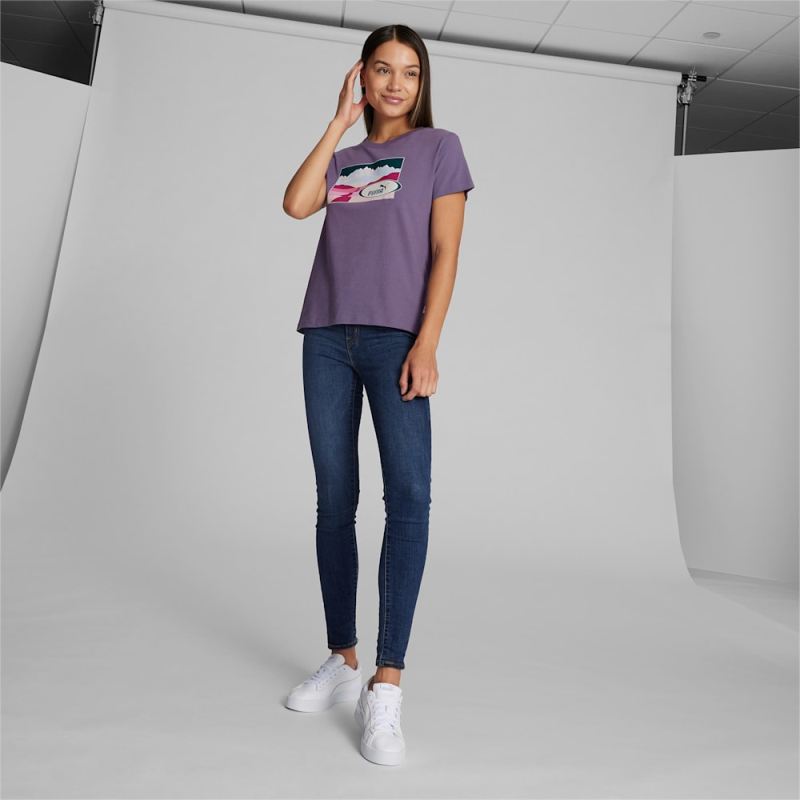 Puma | Women's Trail Remix Tee - Purple Charcoal