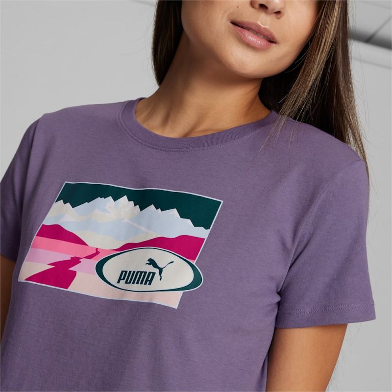 Puma | Women's Trail Remix Tee - Purple Charcoal