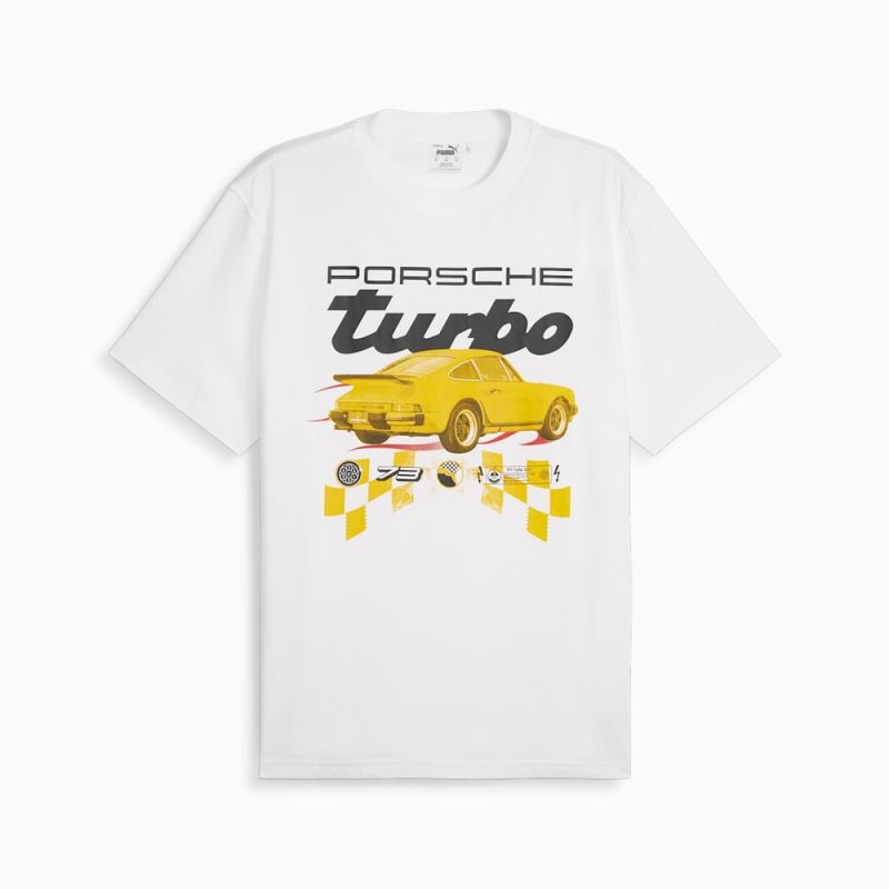 Puma | Men's x PORSCHE Basketball Graphic Tee - White