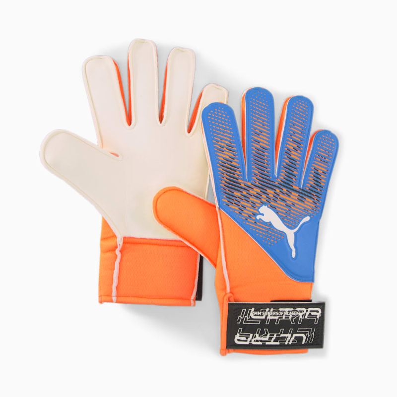 Puma | Men's ULTRA Grip 4 RC Goalkeeper Gloves - Ultra Orange-Blue Glimmer