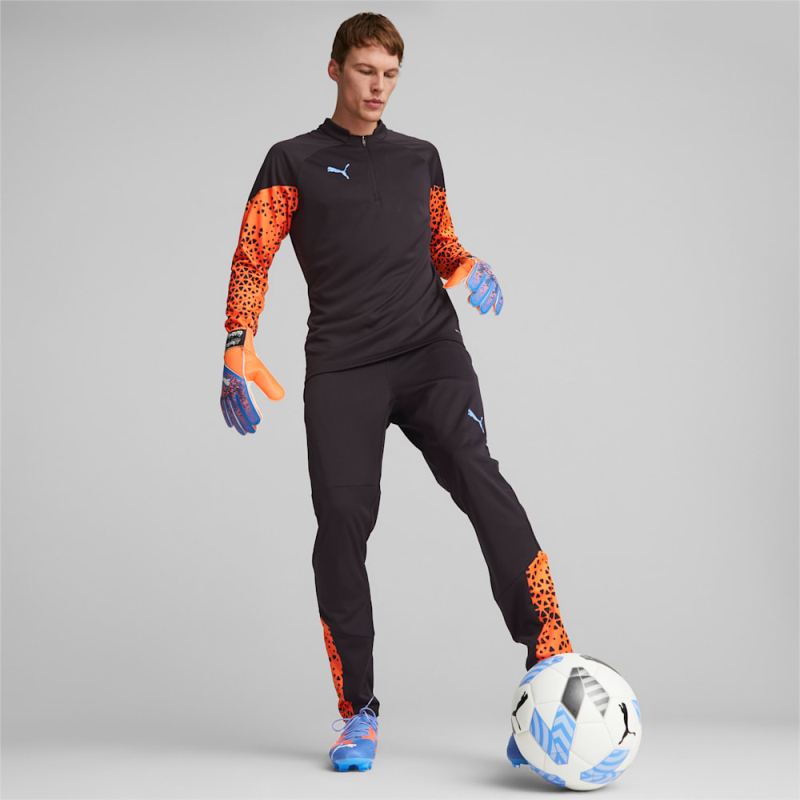 Puma | Men's ULTRA Grip 4 RC Goalkeeper Gloves - Ultra Orange-Blue Glimmer