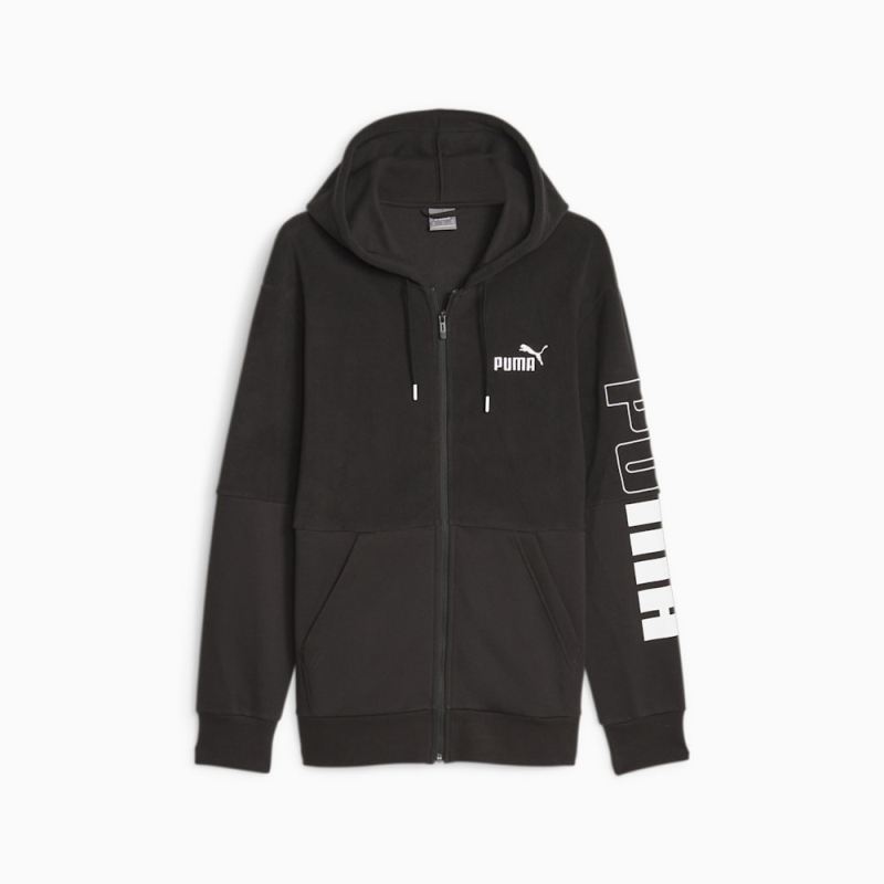 Puma | Men's POWER Full-Zip Hoodie - Black