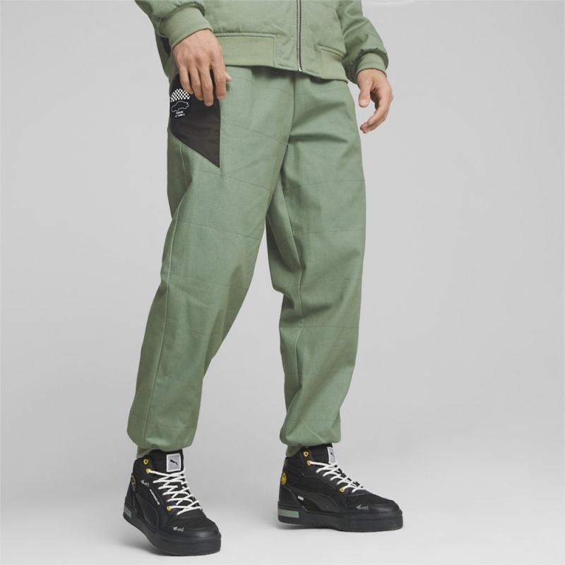 Puma | Men's Porsche Legacy Garage Crews Pants - Eucalyptus