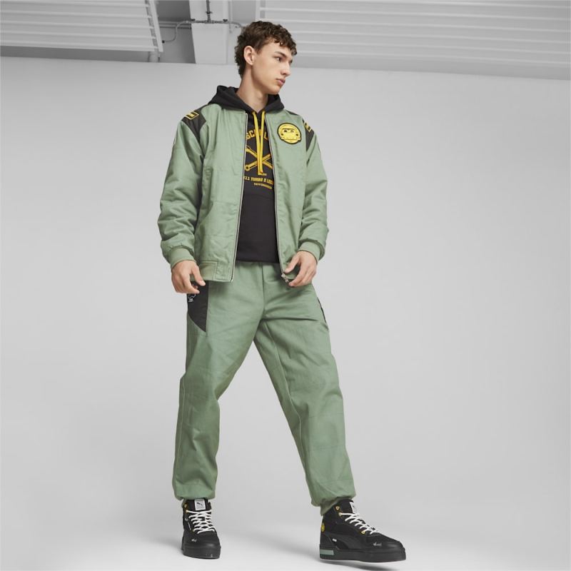 Puma | Men's Porsche Legacy Garage Crews Pants - Eucalyptus