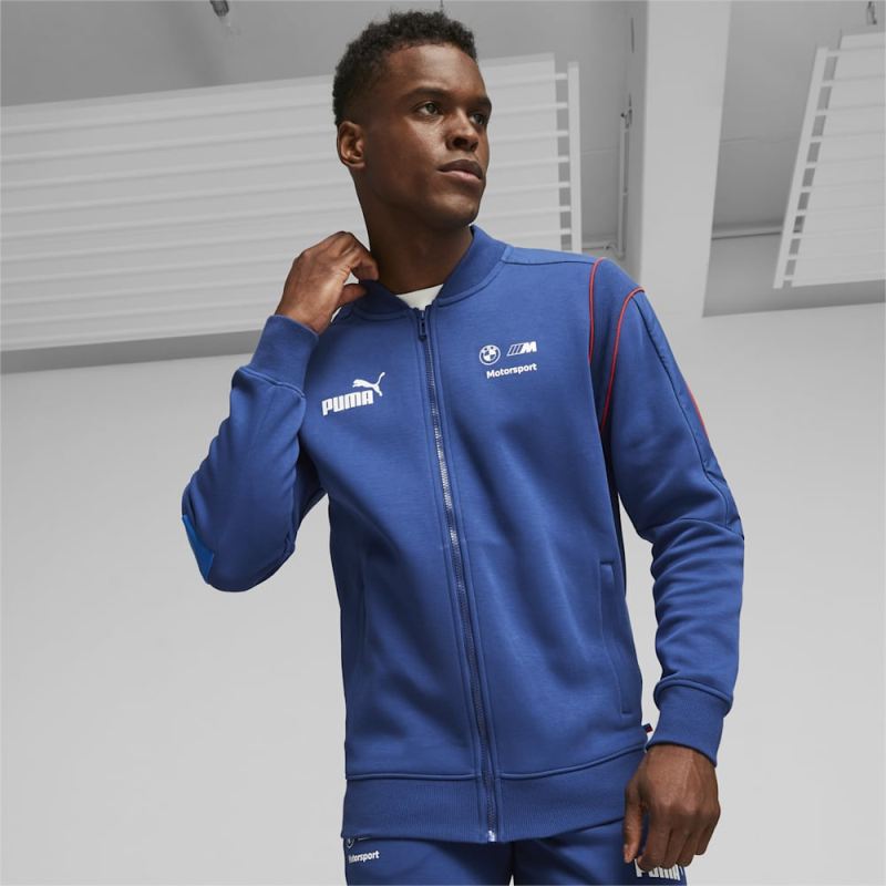 Puma | Men's BMW M Motorsport MT7 Sweat Jacket - Pro Blue-M Color - Click Image to Close