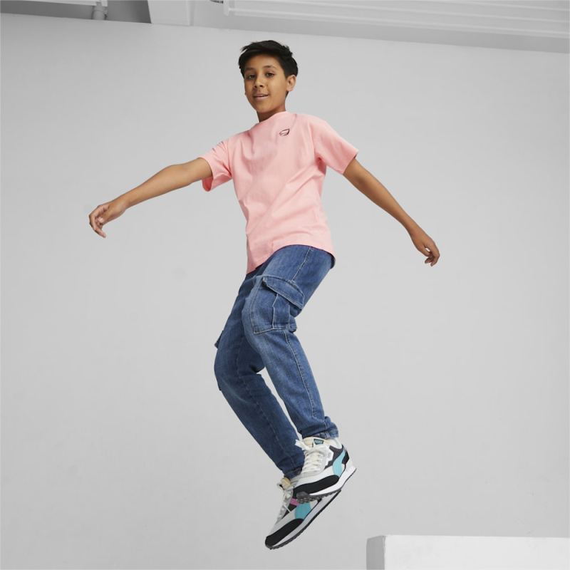 Puma | Boys Downtown Kids Graphic Tee - Peach Smoothie