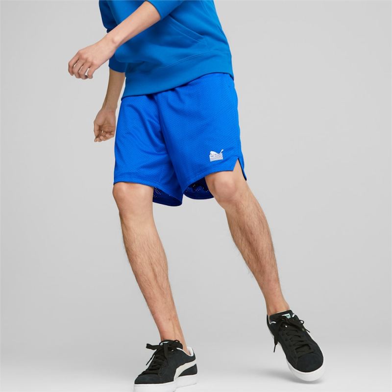 Puma | Men's x TMC Everyday Hussle Mesh Shorts - Team Royal - Click Image to Close