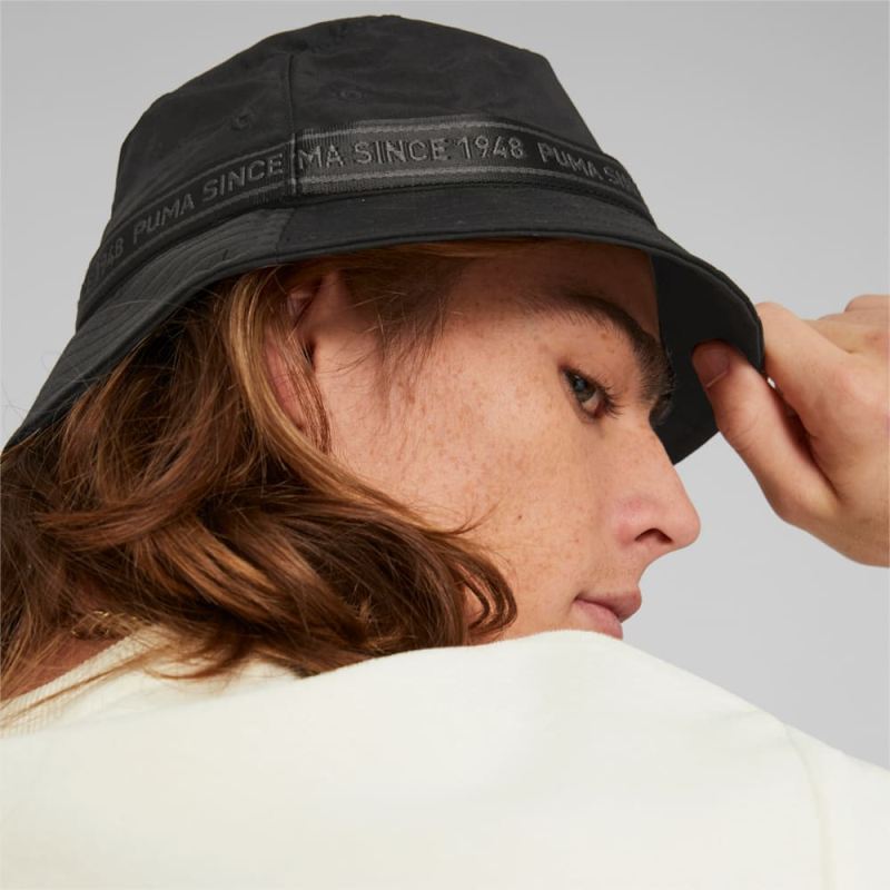 Puma | Women's PRIME Colorblocked Bucket Hat - Black-Classic Block