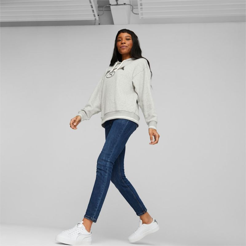 Puma | Women's SQUAD Hoodie - Light Gray Heather