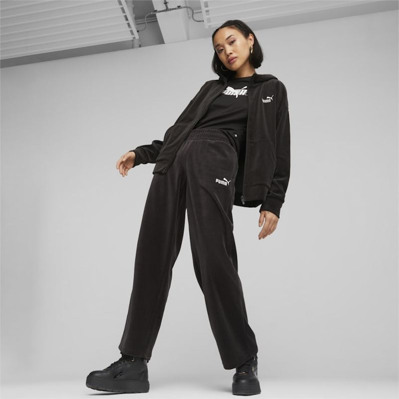 Puma | Women's Essentials Elevated Full Zip Hoodie - Black