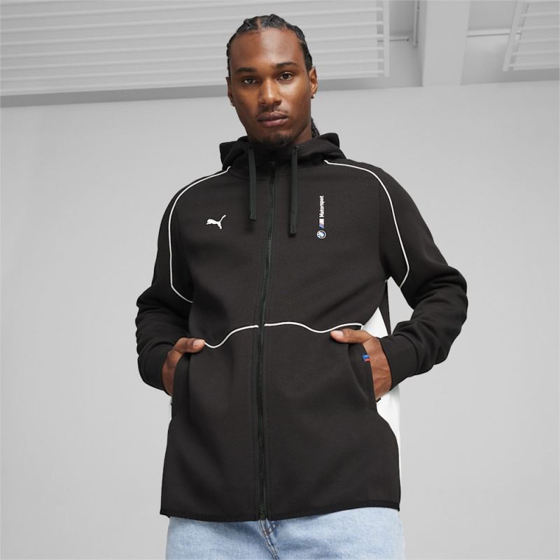 Puma | Men's BMW M Motorsport Hooded Motorsport Sweat Jacket - Black