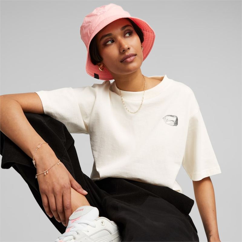 Puma | Men's PRIME Classic Bucket Hat - Peach Smoothie-Warm White