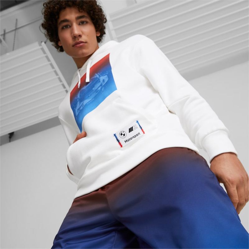 Puma | Men's BMW M Motorsport Road Trip Hoodie - White