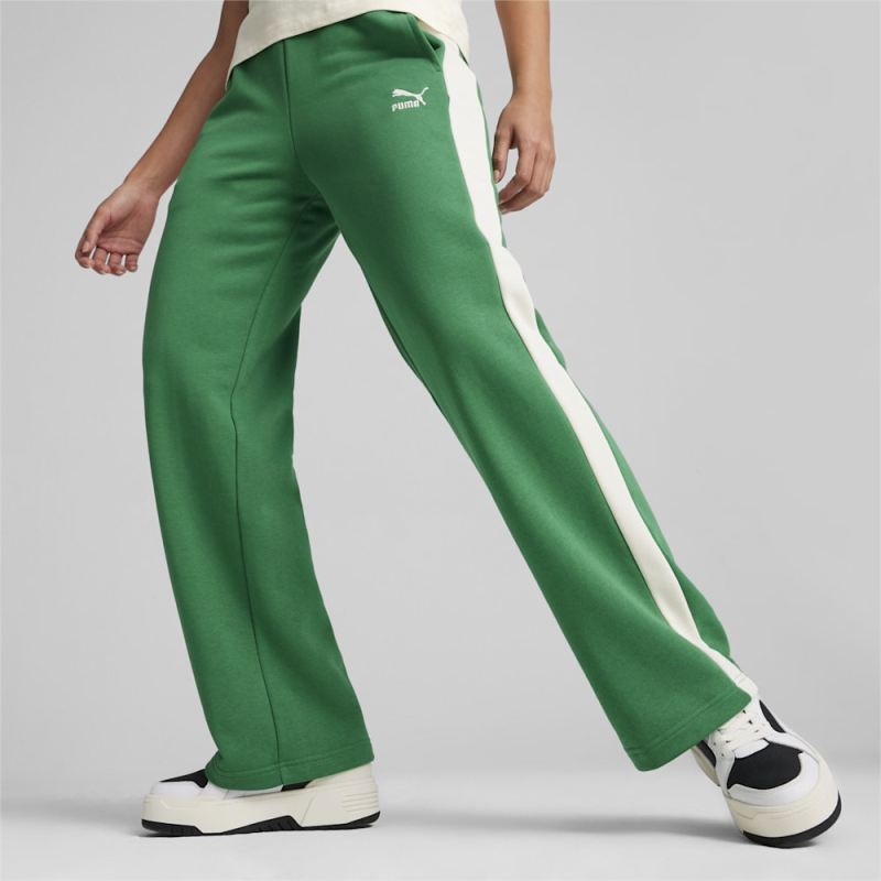 Puma | Women's ICONIC T7 Straight Pants - Archive Green - Click Image to Close