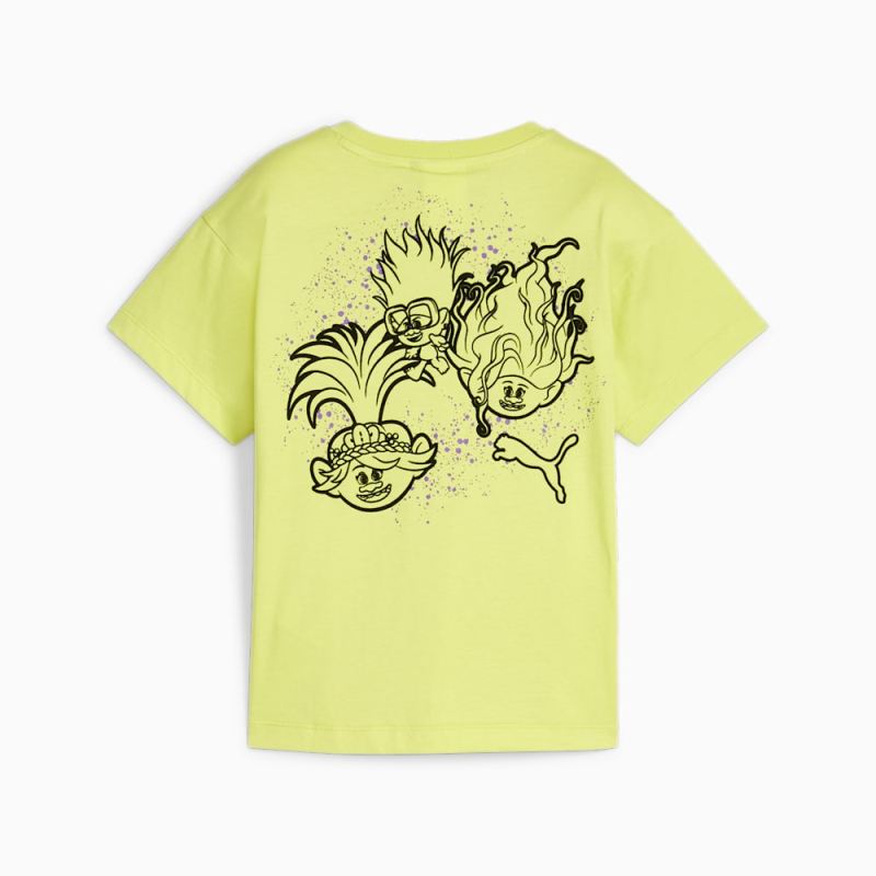 Puma | Boys Puma | Boys x TROLLS Little Kids Graphic Tee - Lime Sheen