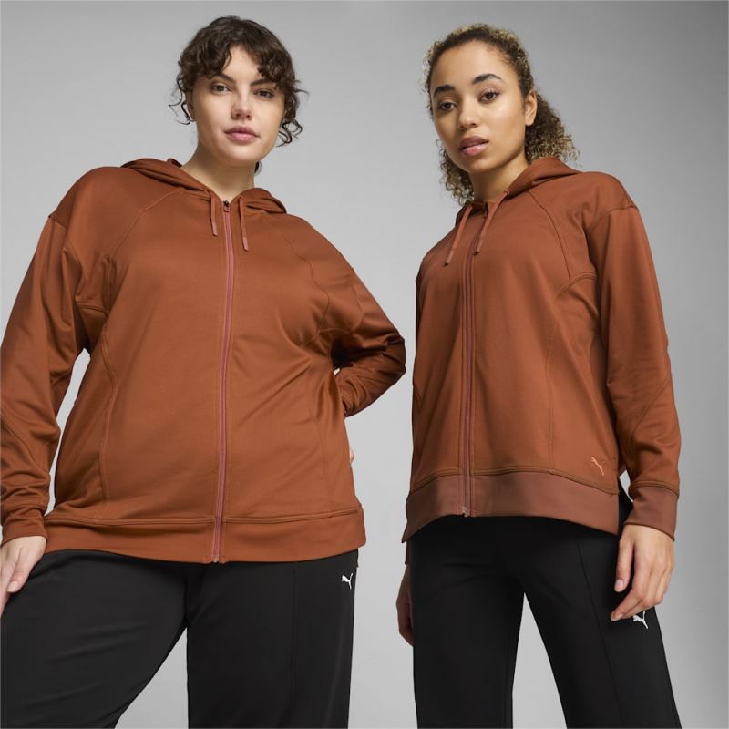 Puma | Women's CLOUDSPUN Full-Zip Training Hoodie - Teak