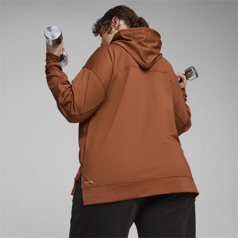 Puma | Women's CLOUDSPUN Full-Zip Training Hoodie - Teak