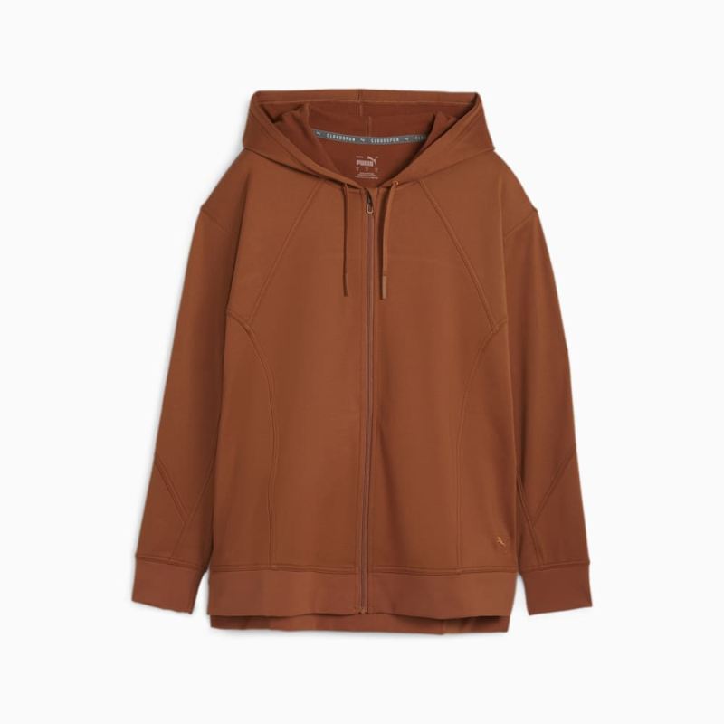 Puma | Women's CLOUDSPUN Full-Zip Training Hoodie - Teak