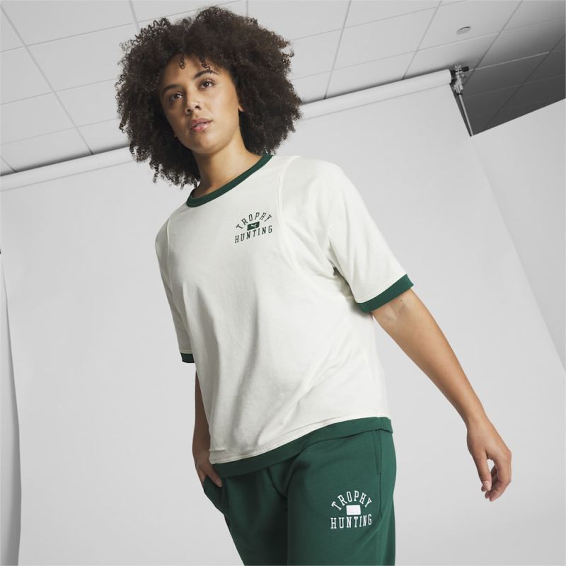 Puma | Women's x TROPHY HUNTING Basketball Tee - Malachite