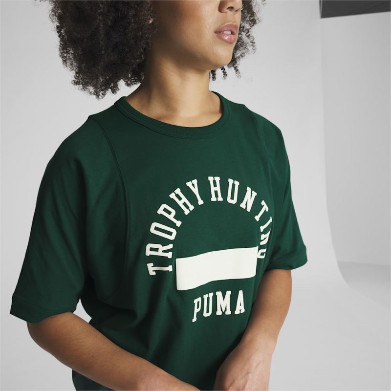 Puma | Women's x TROPHY HUNTING Basketball Tee - Malachite