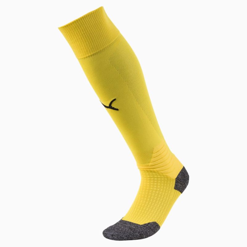 Puma | Girls Liga Soccer Socks [1 Pair] - Cyber Yellow-Black - Click Image to Close