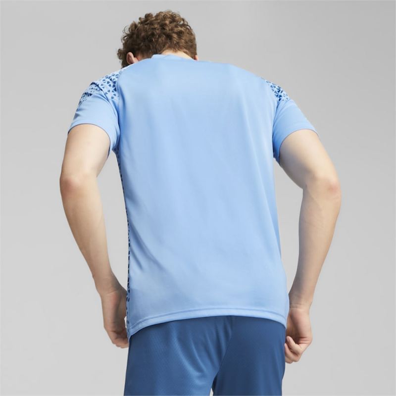 Puma | Men's Manchester City Soccer Training Jersey - Team Light Blue-Lake Blue