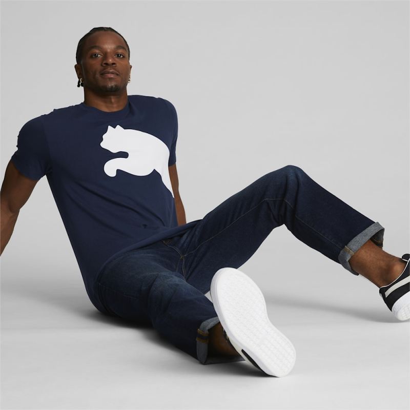 Puma | Men's Oversized Logo Tee - Navy